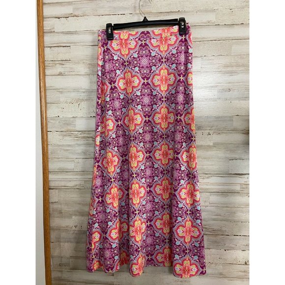Great Northwest Indigo Paisley Print Maxi Skirt Size Small - Picture 2 of 4